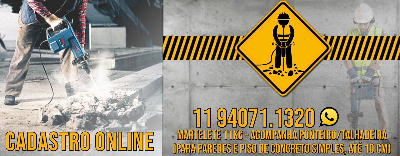 aluguel de britadeira na zona leste